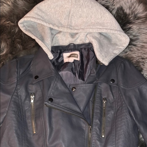 Forever 21 Jackets & Coats Dark Grey Moto Jacket Poshmark